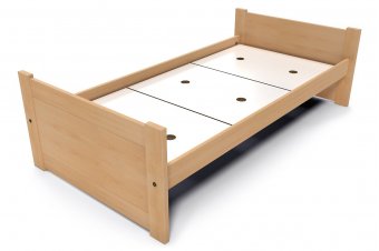 Bed 90x190 1 place beech wood Solo
