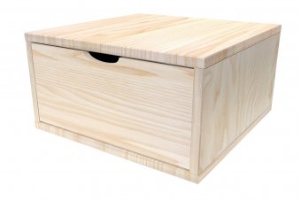 Wooden storage cube 50x50 cm + drawer