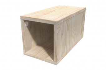 Wooden storage cube 25x50 cm