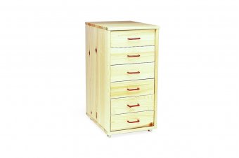 Roller Container Drawer Unit with 6 Drawers wood