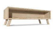 Table Basse Viking rectangulaire Scandinave bois naturel et blanc