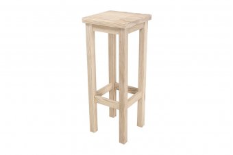 Straight wood bar stool Made In France
