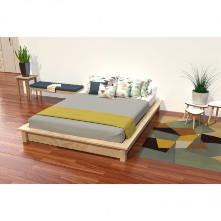 Futon bed Solido in solid wood - 2 places