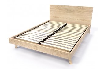 Scandinavian bed Viking 2 places wood