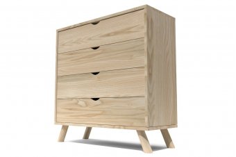 Scandinavian solid wood Viking chest of drawers