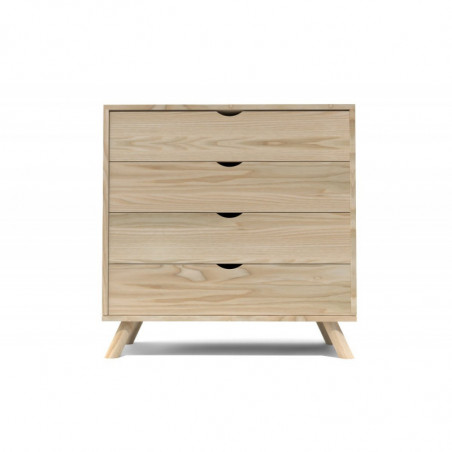 Commode Viking scandinave bois brut prêt à peindre