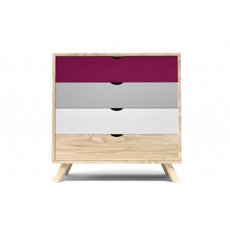 Commode Viking scandinave bois brut prêt à peindre