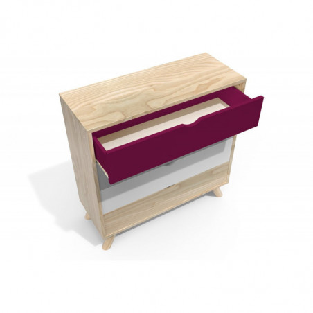 Commode Viking scandinave bois brut prêt à peindre