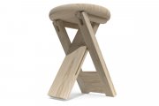 Wooden folding stool