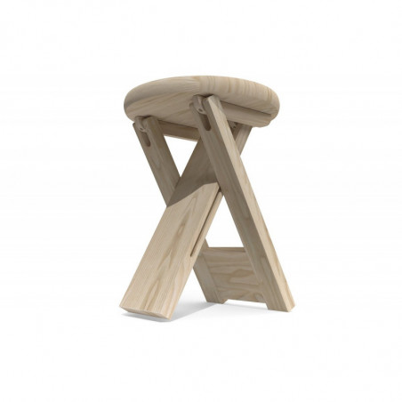 Wooden folding stool