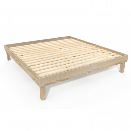 Lit confort grande taille 180x200 cm bois