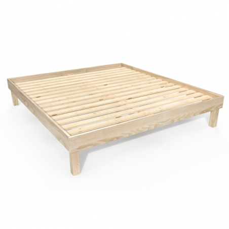 Lit confort grande taille 180x200 cm bois