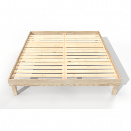 Lit confort grande taille 180x200 cm bois