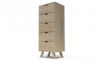 Scandinavian wooden chiffonier 5 drawers Viking