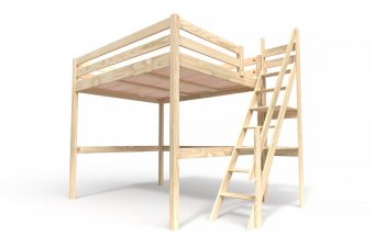 Wooden Mezzanine Bed with Sylvia milling stairs