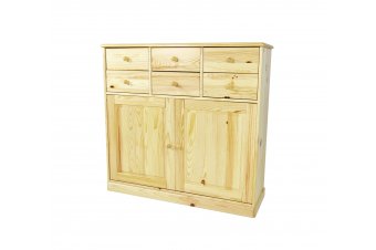 Buffet table wood 2 doors 6 drawers Boreal