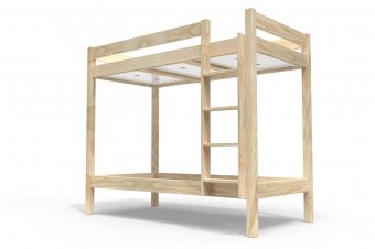 Bunk bed 2 places 90x190 right scale wood ABC