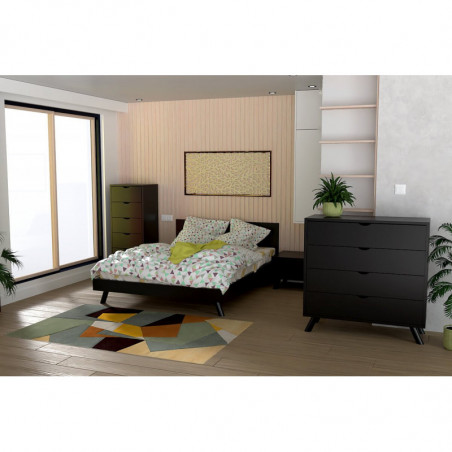 Chevet Viking style scandinave bois + tiroir