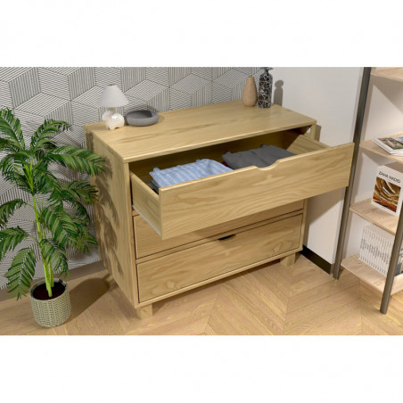 Cube Bedside cabinet with 3 drawers