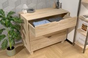 Cube Bedside cabinet with 3 drawers