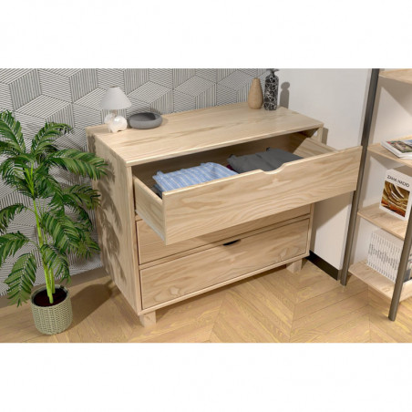 Cube Bedside cabinet with 3 drawers