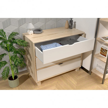 Cube Bedside cabinet with 3 drawers