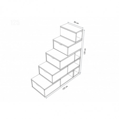Escalier Cube 125cm