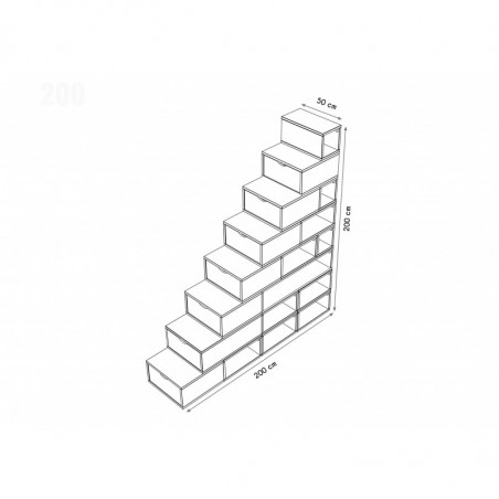 BLOCK STORAGE STAIRCASE 200