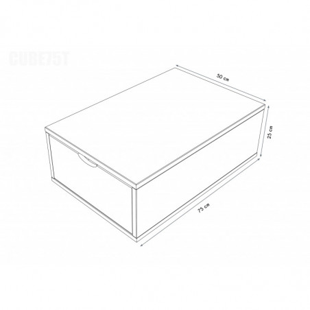 Cube 75x50cm + tiroir