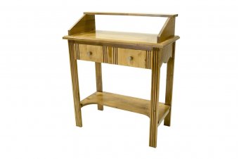 Wooden Hall console with upper shelf+ 2 drawers