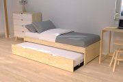 Letto estraibile Malo con cassetti in legno