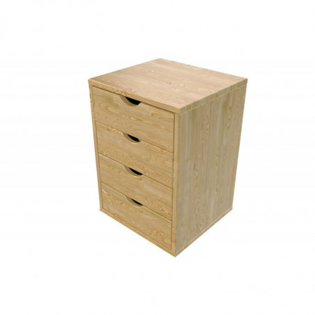 Solid wood 4 drawer pedestal