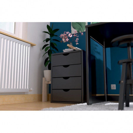 Solid wood 4 drawer pedestal