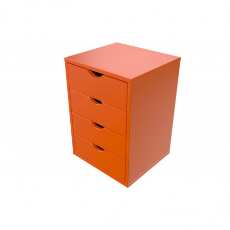 Solid wood 4 drawer pedestal