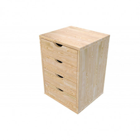 Solid wood 4 drawer pedestal