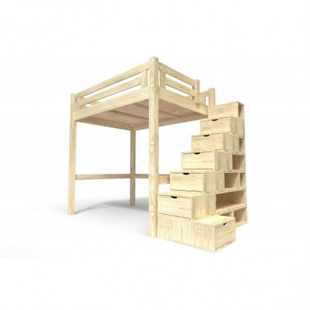 Lit Mezzanine Alpage & escalier cube