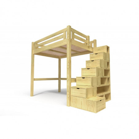 Lit Mezzanine Alpage & escalier cube