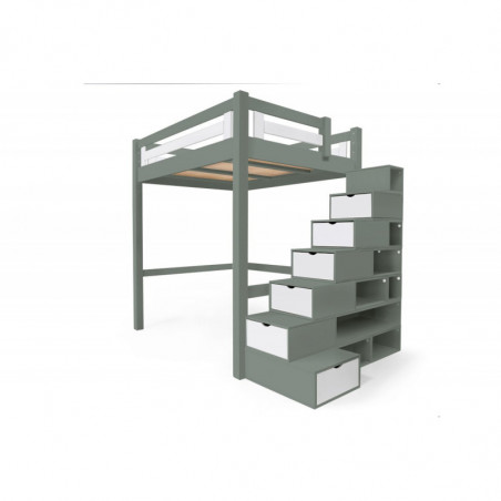 Lit Mezzanine Alpage & escalier cube