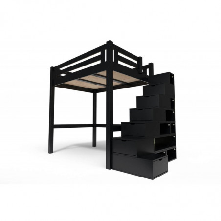 Lit Mezzanine Alpage & escalier cube