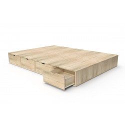 Doppelbett mit stauraum Cube - 140x200