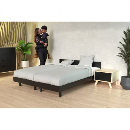 Lit Twin bois massif