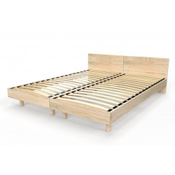 Solid wood Twin beds with headboards - 90x200