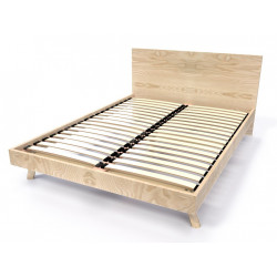 Scandinavian bed Viking 2 places wood - 140x190