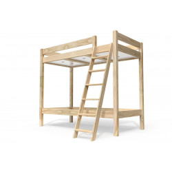 Bunk bed 2 places 90x190 inclined scale wood ABC