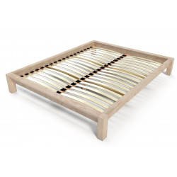 Solid King 2-seater bed in wood - 140x190