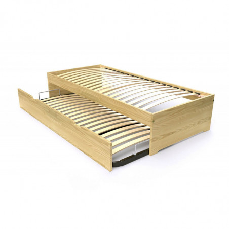 Children bed  Maël with block storage Wood