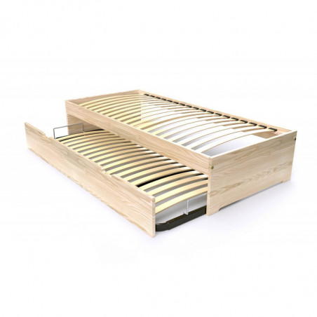 Children bed  Maël with block storage Wood