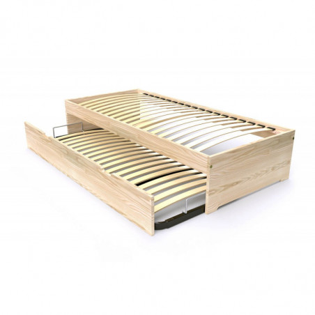 Children bed  Maël with block storage Wood