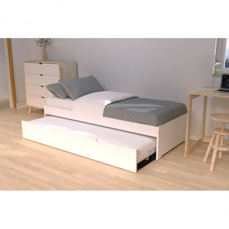 Children bed  Maël with block storage Wood