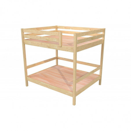 Cama litera adultos 2 plazas doble escalera madera Sylvia